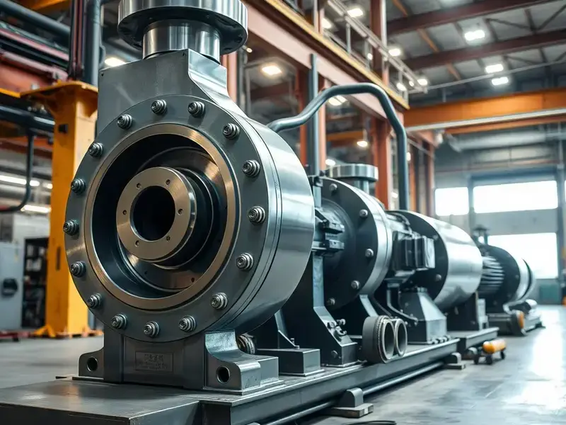 Industrial pump equipment close up